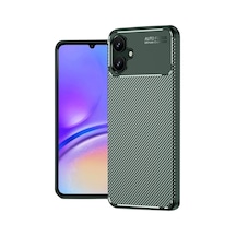 Samsung Galaxy Uyumlu A06 Kılıf Auto Focus Karbon Kapak - Koyu Yeşil Bz8683140806484