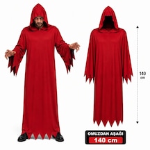 Yetişkin Kırmızı Kapüşonlu Cellat Hayalet Kostümü 140 Cm 5691