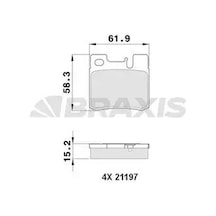 Mercedes E200 W210 Arka Fren Balatasi 1995-2000 Braxıs Aa0135