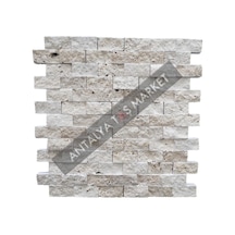Klasık Traverten Patlatma Taş 2.5X5 Cm Fileli