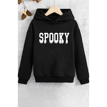 Uyguntarz Çocuk Spooky Baskılı Sweatshirt Siyah