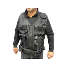 Swat Deluxe Tactıcal Vest Siyah