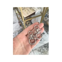 Sallantılı Düğüm Küpe Gümüş
