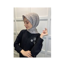 Aker Elegance Monogram Eşarp 1090500 Vizon Vizon