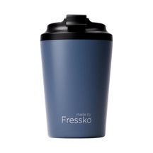 Made By Fressko Camino Yeniden Kullanılabilir Kahve Bardağı, Yalıtımlı Termal Kupa, 340 Ml, Kot Mavisi Lacivert