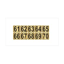 Metal Kapı,masa,dolap Numarası 4cmx4cm 10 Adet (61…70) Altın Renk Metal