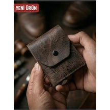 Vanilla Collection Hakiki Crazy Deri Kişiye Özel İsim Yazılı Cüzdan - Yüksek Nakit Kapasiteli Minimalist Model Crazy Ka Siyah