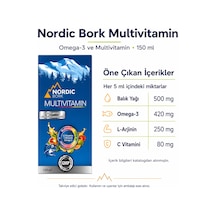 Nordic Bork Omega-3 Ve Multivitamin Sıvı Takviye 150 Ml