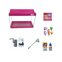Kanki Pet 30 Cm Akvaryum Hazır Set 3018 Pembe