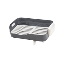 Porsima Akl-060 Gri Lüks Tabaklık Bulaşıklık Su Akıtma Kanallı Gri