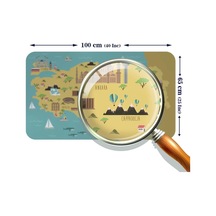 Eğitici Ve Öğretici Cocuk Odası Türkiye Haritası Duvar Sticker-60x105-3877 Renkli