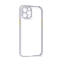 İphone 12 Kılıf Miami Şeffaf Silikon - Lila