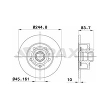Braxıs Ad0243 Arka Fren Diski 8d0615601b - 2 Adettir