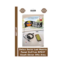 Delux Serisi Led Matrix Panel 9x37cm Rp937 Siyah Ekran Ofis Araç