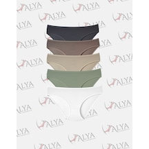 Alya Underwear Kadın Pamuklu Hipster - Slip Külot 5 Farklı Renk 1 Pakette P09