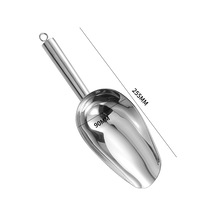 Dianziye Çelik Kalınçelik Buz Kaşığı - Düz Tabanlı Multifonksiyonel: Pirinç, Şeker, Çay, Tahıl Ve Gıda Kullanıma Uygun 4. Numara, Ham Renk