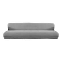 Suntek Magideal Elastik Kanepe Slipcover Düz Mobilya Gri-3-koltuk