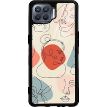 Oppo Reno 4 Lite Nude Maske Tasarımlı Glossy Telefon Kılıfı Siyah