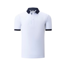 T8579 Dewberry Erkek T-shırt-düz Beyaz Düz Beyaz