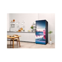 Pembe Mavi Göl Manzarası Buzdolabı Kaplama Sticker Kendinden Yapışkanlı Folyo 75x200 Cm