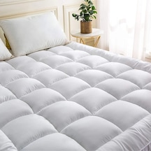 Topper 4.1 - Super Soft Yatak Pedi - %100 Pamuk Kılıflı - Süper Yumuşak Nano Elyaf Dolgu