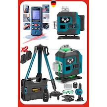 Staxx Stx16l50 Hassas Kumandalı 16 Çizgi Köşe Lazer Hizalama + 50metre Lazermetre Tripotlu Usta Set