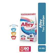 Alley Matik Toz Deterjan 9 Kg Beyaz Çiçek Kokulu, 60 Yıkama, Her Derecede Etkili