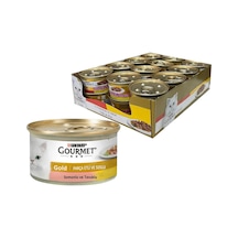 Purina Gourmet Gold Somonlu ve Tavuklu Konserve Kedi Maması 24 x 85 G