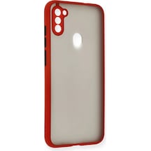 Samsung Uyumlu Galaxy A11 Kılıf Montreal Silikon Kapak Kırmızı/