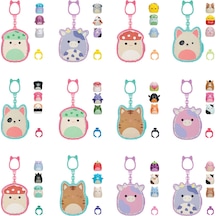 Squish-a-longs 3 Figür + Yüzük Çantalı Sürpriz Paket Seri 1 Pembe
