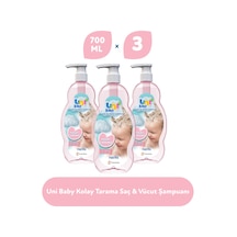 Uni Baby Kolay Tarama Saç ve Vücut Şampuanı 3 x 700 ML