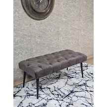 Zafir Siyah Boyalı Sivriltme Ayaklı 90 Cm Puf Bench - Puf - Bench - Kasalı Oturak - Oturak - Yatak Ucu Puf Kahverengi