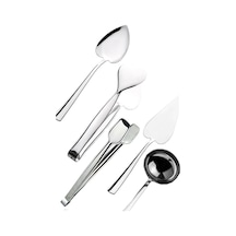 Nehir Paslanmaz Çelik 5'li Servis Maşa Spatula Kaşık Izgara Kepçe
