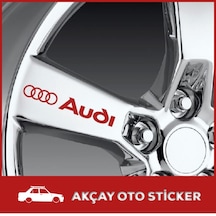 (6 Adet) Audi Kapı Kolu Sticker Audi Jant Sticker Arma Sticker (247121840)