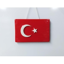 Seramik Türk Bayrağı 23X15 Cm