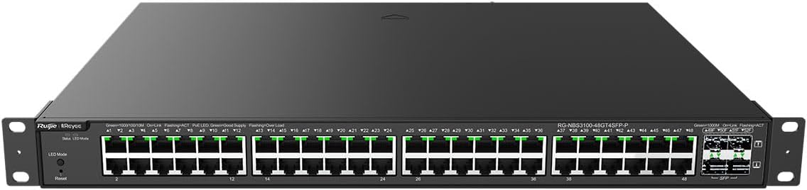 Ruijie Rg-nbs3100-48gt4sfp-p 48 Port 10/100/1000 Mbps Yönetilebilir Gigabit Poe Switch