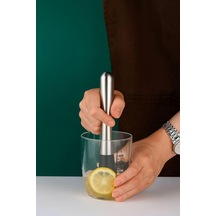 Çelik Kokteyl Muddler Barware Mojito Kokteyl Tokmağı Cin511slv Ahşap - Beyaz