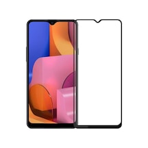 Forzacase Samsung Galaxy A20s İle Uyumlu Çerçeveli Tam Kaplayan Temperli Ekran Koruyucu - Fc003