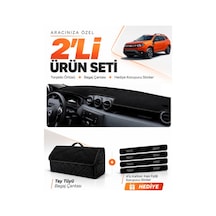 E-biz Dacia Duster 2 Nesil Makyajlı Makyajsız 2018-2023 Torpido + Tay Tüyü Çanta - Siyah - Da008