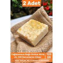 Sabun %100 Doğal Güzel Kokulu El Yüz Saç Cilt Vücut Orijinal Safran Sabunu 120g - 2 Adet Karışık