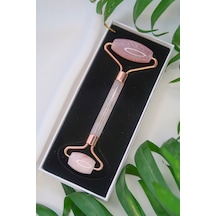 Pembe Kuvars Face Roller Masaj Aleti Karışık