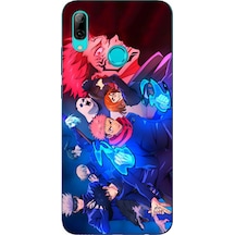 Huawei P Smart 2019 Uyumlu Jujutsu Kaisen Baskılı Silikon Kılıf Renkli