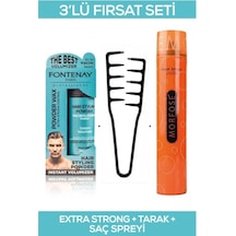 Fontenay Saç Şekillendirici Pudra Toz Wax Matt Effect + Mucizevi Şekil Tarağı + Saç Sprey 3'lü Set