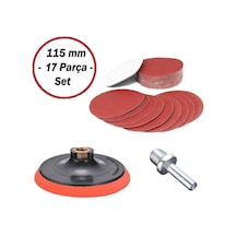 Cırt Zımpara Seti + Matkap Aparatı 115 Mm 17 Parça