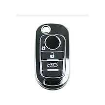 Autohan Keys Egea Anahtar Kılıfı, 3 Buton, Siyah-gümüş, Nano Kaplama Standart