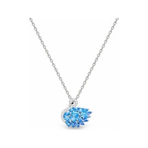 Blue Topaz Taşlı Kuğu Kolye Gümüş