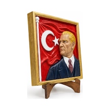Atatürk-bayrak Portre Silikon Kalıp 15x15 Cm