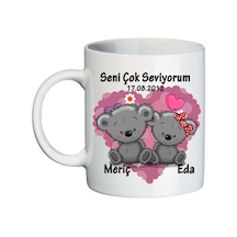 Ayıcıklı Isimli Sevgiliye Hediye Kupa Bardak