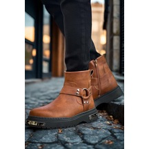 Derije Erkek Fermuarlı Bot Taba Mn227 Taba