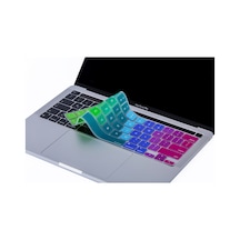 Apple Uyumlu MacBook Pro Touchbar Klavye Koruyucu 13Inc 16Inc Amerikai̇Ngilizce Pembe Yeşil